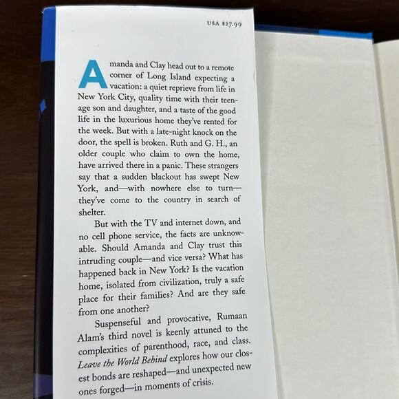 Leave The World Behind by Rumaan Alam Hard Cover Fiction Novel Book BOTM - Picture 3 of 3